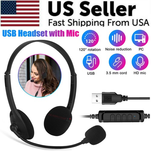 Usb headset headphone with - headset,