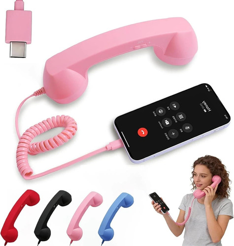 Type retro phone handset - type-c,